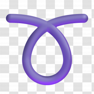 Curly Loop Emoji - Taurus Zodiac Symbol Transparent PNG