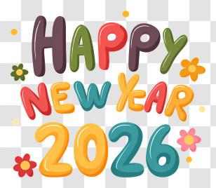 New Year 2026 - Happy New Year 2026 Transparent PNG