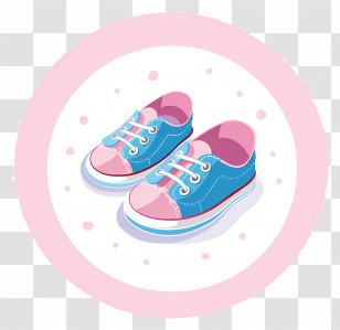 Baby Shoes - Adorable Pink And Blue Kids Sneakers Transparent PNG