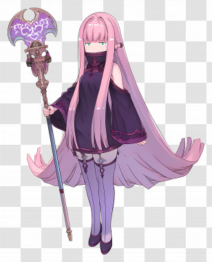 Ryuzu Meyer - Anime Girl With Magical Staff Transparent PNG