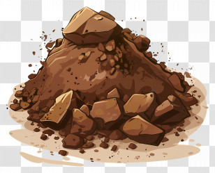 Clay Soil - Illustration Of Pile Of Rocks And Dirt Transparent PNG