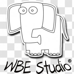 WBE Studio YouTube Marketing Business Brand - Elephant Drawing Vector Transparent PNG