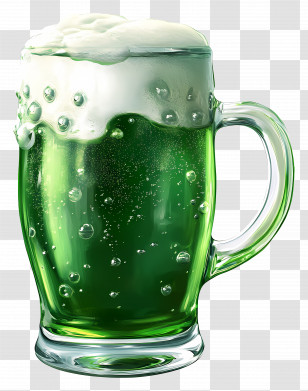 Green Beer - Green Beer Mug With Foam Transparent PNG