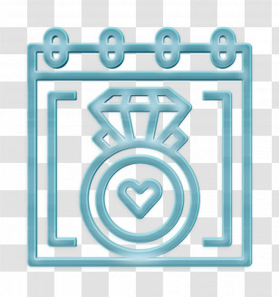 Wedding Icon Wedding Date Icon Transparent PNG