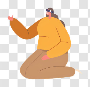 Fat Body - Person Using VR Headset Transparent PNG