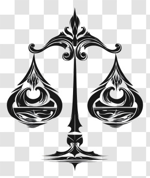 Justice Symbol - Decorative Scales Symbol Transparent PNG