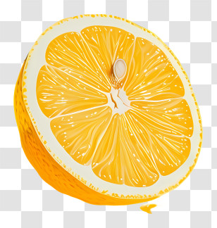 Lemon - Half Yellow Lemon Citrus Fruit Transparent PNG