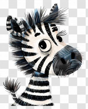 Zebra - Cute Cartoon Zebra Transparent PNG