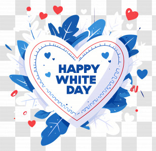 Happy White Day - White Day Heart Design Transparent PNG