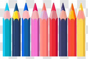Pencil - Colorful Pencils Set For Drawing And Art Transparent PNG