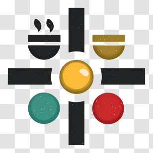 Restaurant Logo - Colorful Abstract Design With Shapes Transparent PNG