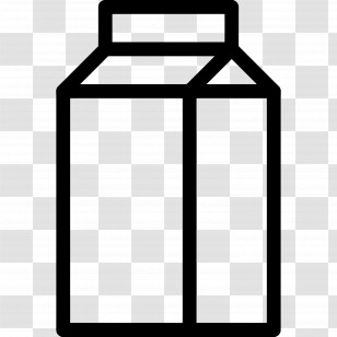 Milk Container - Simple Milk Carton Illustration Transparent PNG