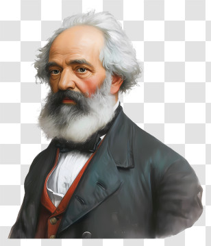 Karl Marx - Portrait Of A Bearded Man Transparent PNG