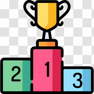 Trophy Podium - Gold Trophy On Podium Illustration Transparent PNG