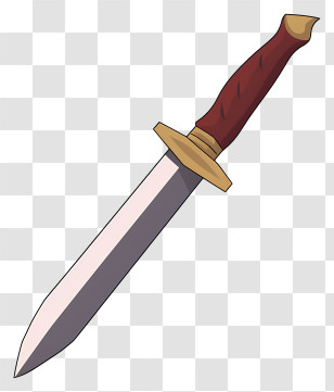 Dagger - Dagger With Brown Handle Illustration Transparent PNG
