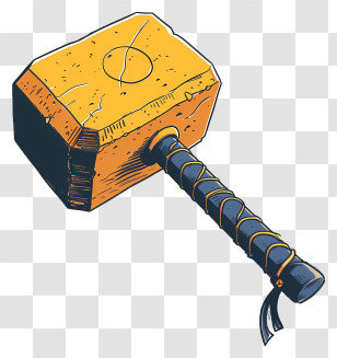 Hammer - Yellow Hammer With Black Handle Transparent PNG