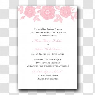 Wedding Invitation Pink M Convite Font Transparent PNG