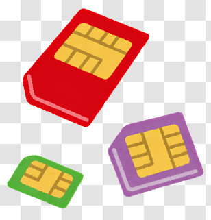 Sim Card - Colorful SIM Cards Display Illustration Transparent PNG