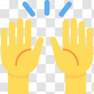 Raising Hands Emoji - Joyful Raised Hands Emoji Transparent PNG