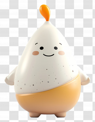 Cartoon Salt Shaker - White And Orange Cartoon Egg Transparent PNG