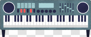 Music - Electronic Keyboard With Controls Transparent PNG
