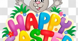 Easter Bunny Background - Cartoon Transparent PNG