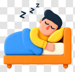 Sleep Health Awareness - Person Sleeping Peacefully In Bed Transparent PNG