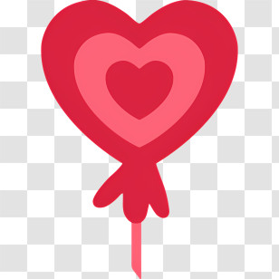 Heart Candy - Red Heart-Shaped Balloon For Valentine Celebration Transparent PNG