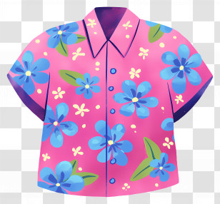 Hawaiian Shirt - Floral Hawaiian Shirt In Vibrant Tropical Design Transparent PNG