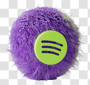3d Fuzzy Logo - Purple Furry Ball Icon Design Transparent PNG
