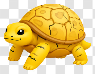 Cartoon Turtle - Yellow Cartoon Turtle Transparent PNG