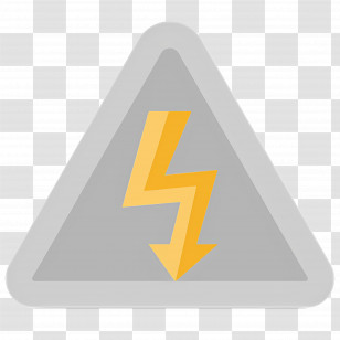 Electrical Warning - Yellow Electricity Warning Sign Transparent PNG