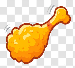 Steaming Fried Chicken Drumstick - Crispy Fried Chicken Leg Transparent PNG