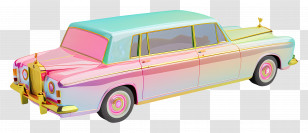 Cartoon - Colorful Vintage Car Transparent PNG