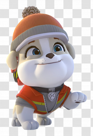 Paw Patrol - Cartoon Dog In Winter Outfit Transparent PNG
