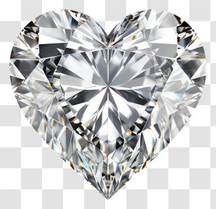 Heart Shaped Diamond - Heart-Shaped Diamond Sparkling Gemstone Transparent PNG