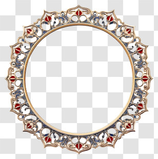 In The Style Of Modern Jewelry - Ornate Circular Frame Transparent PNG