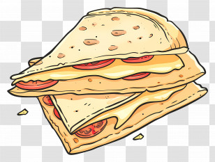 Quesadilla - Cartoon Cheese Sandwich Transparent PNG