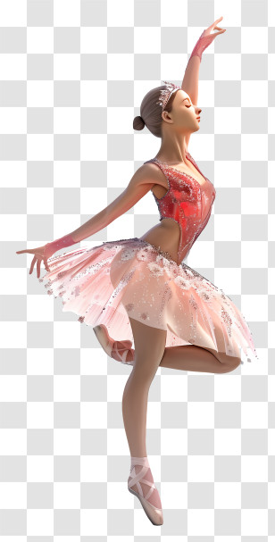 Ballerina - Elegant Ballet Dancer Illustration Transparent PNG