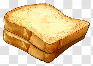 Slice Of Bread - Toasted Bread Slices Illustration Transparent PNG