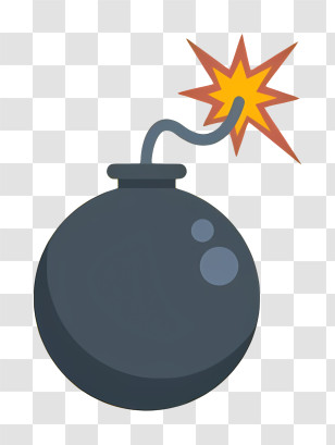Timer Bomb - Cartoon Bomb With Lit Fuse Transparent PNG