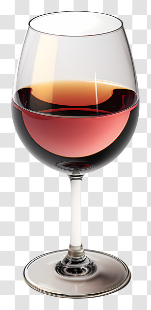 Wine Glass - Elegant Glass Of Red Wine Transparent PNG