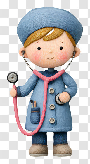 Baby With Stethoscope - Playful Child Doctor Transparent PNG