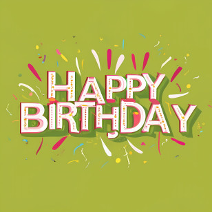 Happy Birthday - Happy Birthday Text With Sparkling Confetti Transparent PNG