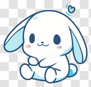 Cinnamoroll - Cute Bunny Cartoon With Heart Symbol Transparent PNG