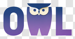 Owl Logo - Owl Text Logo With Owl Face Transparent PNG