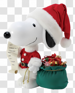Snoopy - Santa Dog With Christmas Gifts Transparent PNG