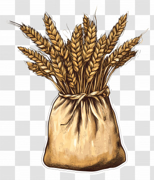Wheat - Wheat Bundle In Sack Illustration Transparent PNG