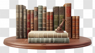Animated Books - Books Neatly Organized On Wooden Shelf Transparent PNG