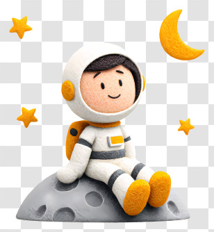 Astronaut Sitting On Moon - Astronaut Sitting On The Moon Transparent PNG